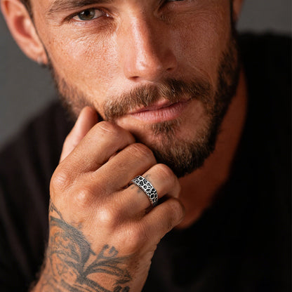 Retro Irregular Crack Finger Open Adjustable Ring for