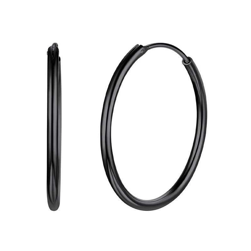 Sterling Silver Thin Hoop Earrings for