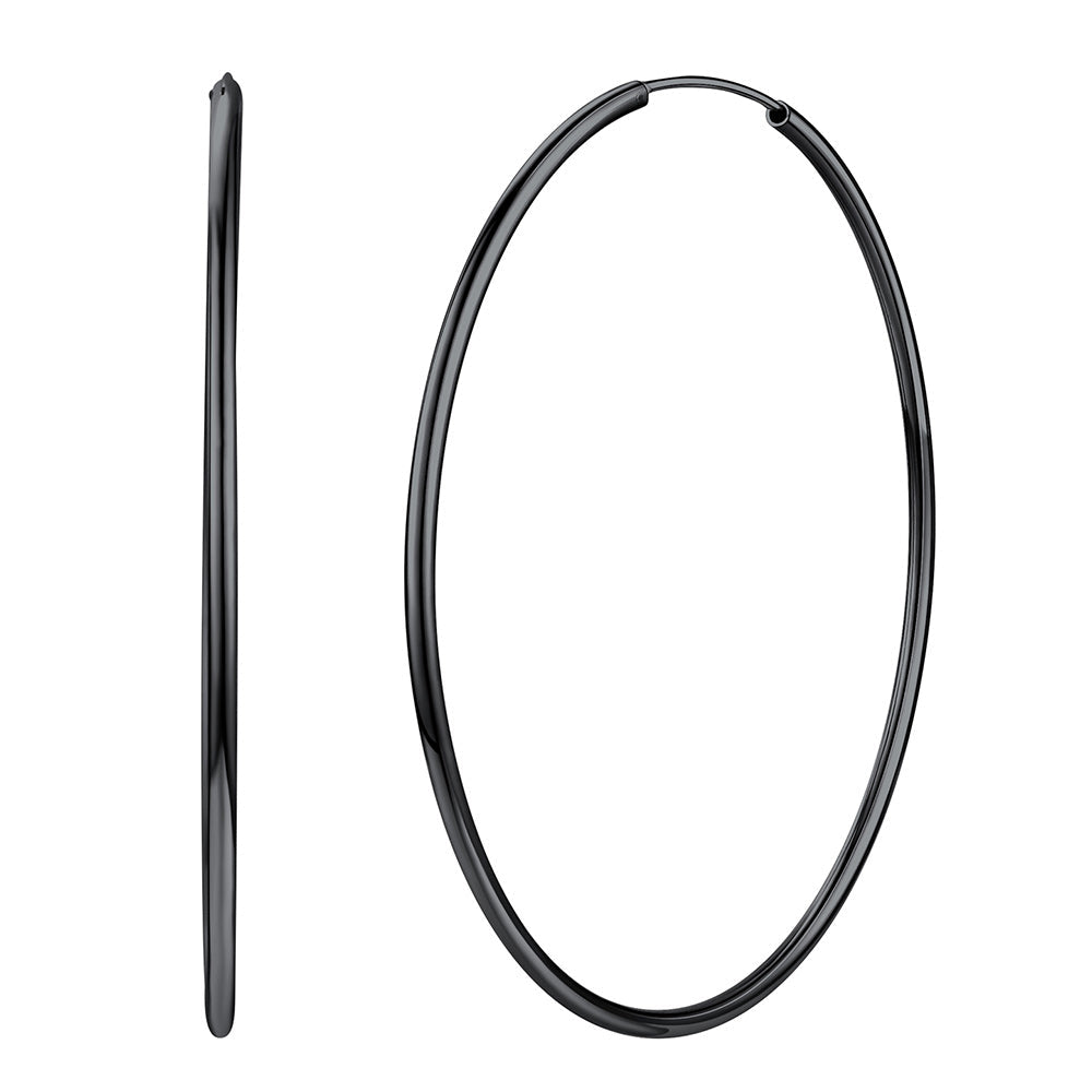 Sterling Silver Thin Hoop Earrings for
