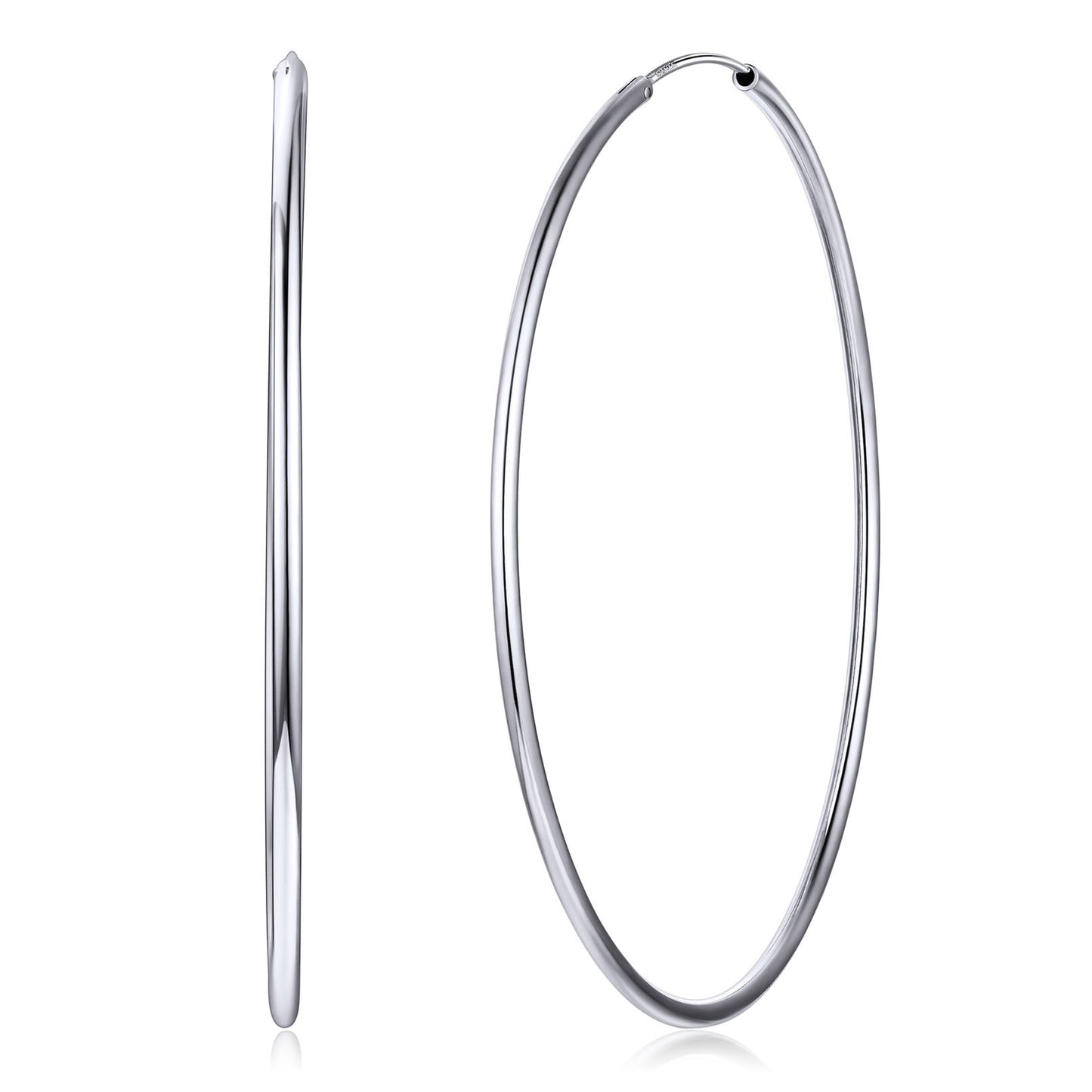 Sterling Silver Thin Hoop Earrings for