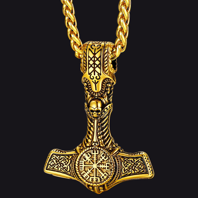 Viking Thor's Hammer Mjolnir Necklace Pendant for