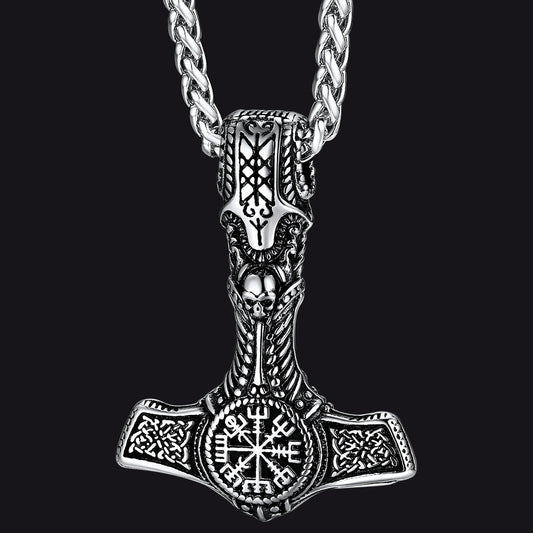 Viking Thor's Hammer Mjolnir Necklace Pendant for