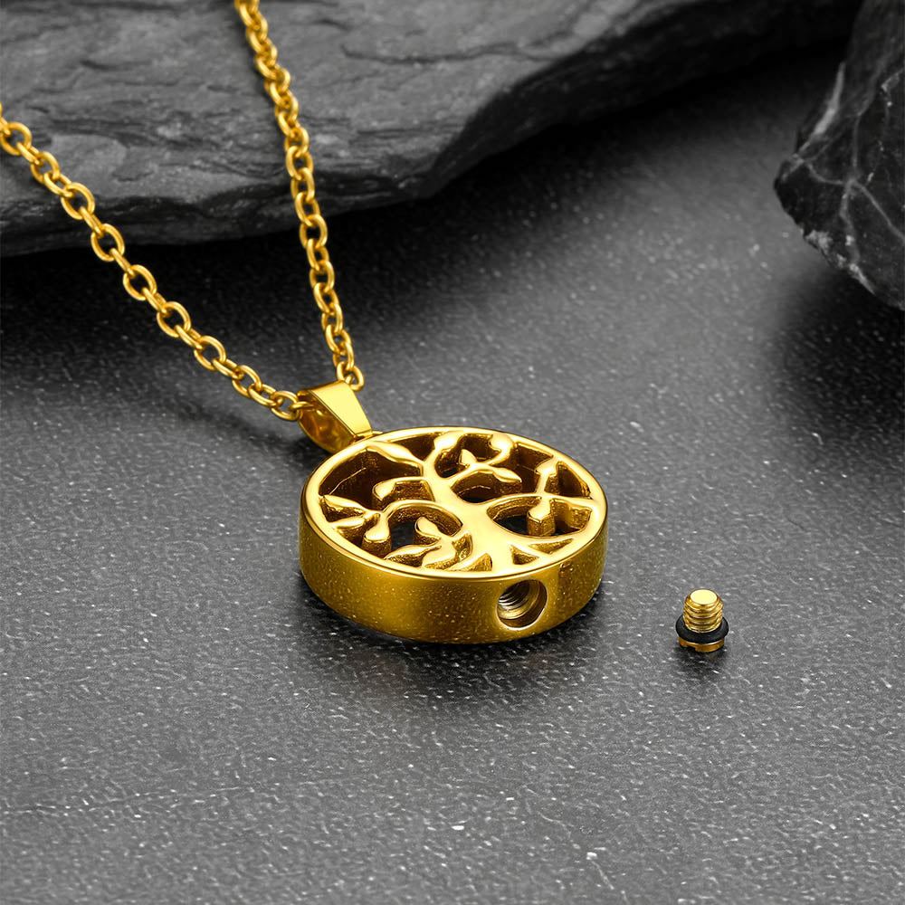 Cremation Tree of Life Urn Necklace for Ashes Memorial Gift