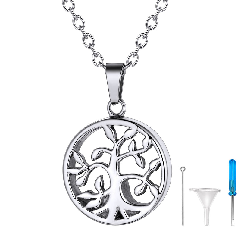 Cremation Tree of Life Urn Necklace for Ashes Memorial Gift