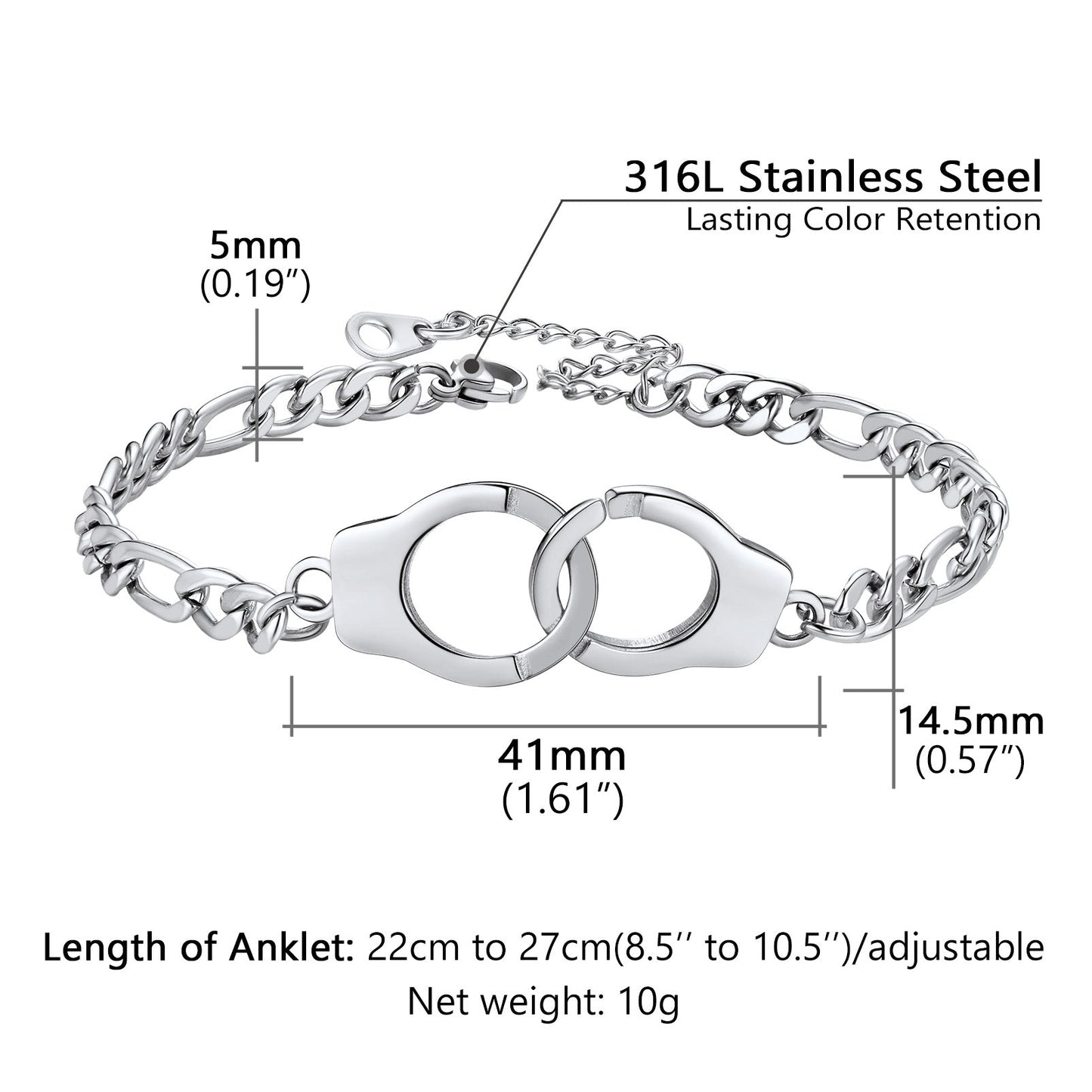 Handcuff Chain Ankle Bracelet for