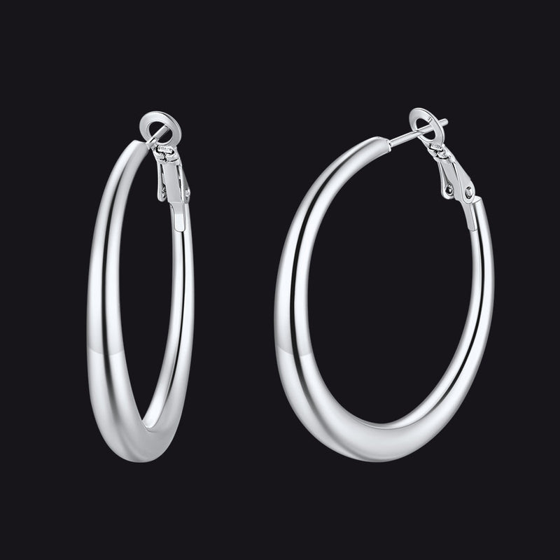 40/60/80mm Simple Thin Hoop Earrings for
