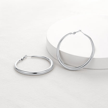 40/60/80mm Simple Thin Hoop Earrings for