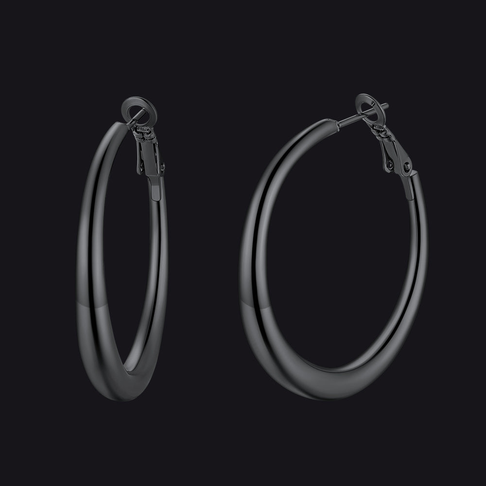 40/60/80mm Simple Thin Hoop Earrings for