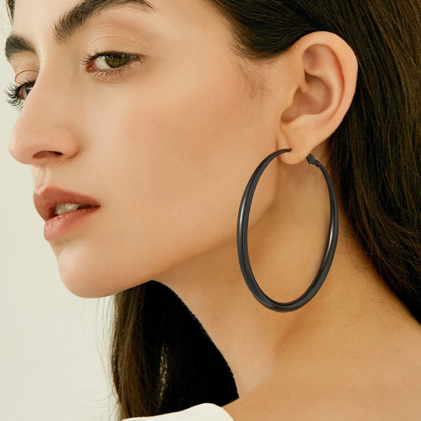 40/60/80mm Simple Thin Hoop Earrings for