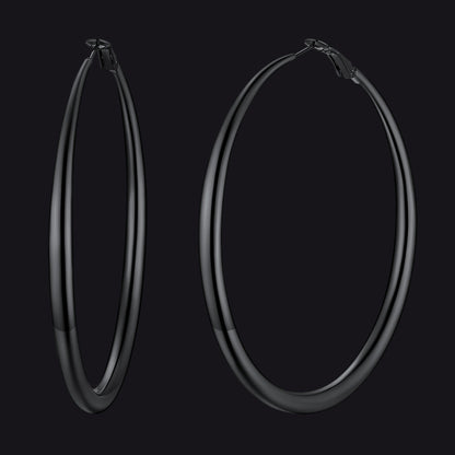 40/60/80mm Simple Thin Hoop Earrings for
