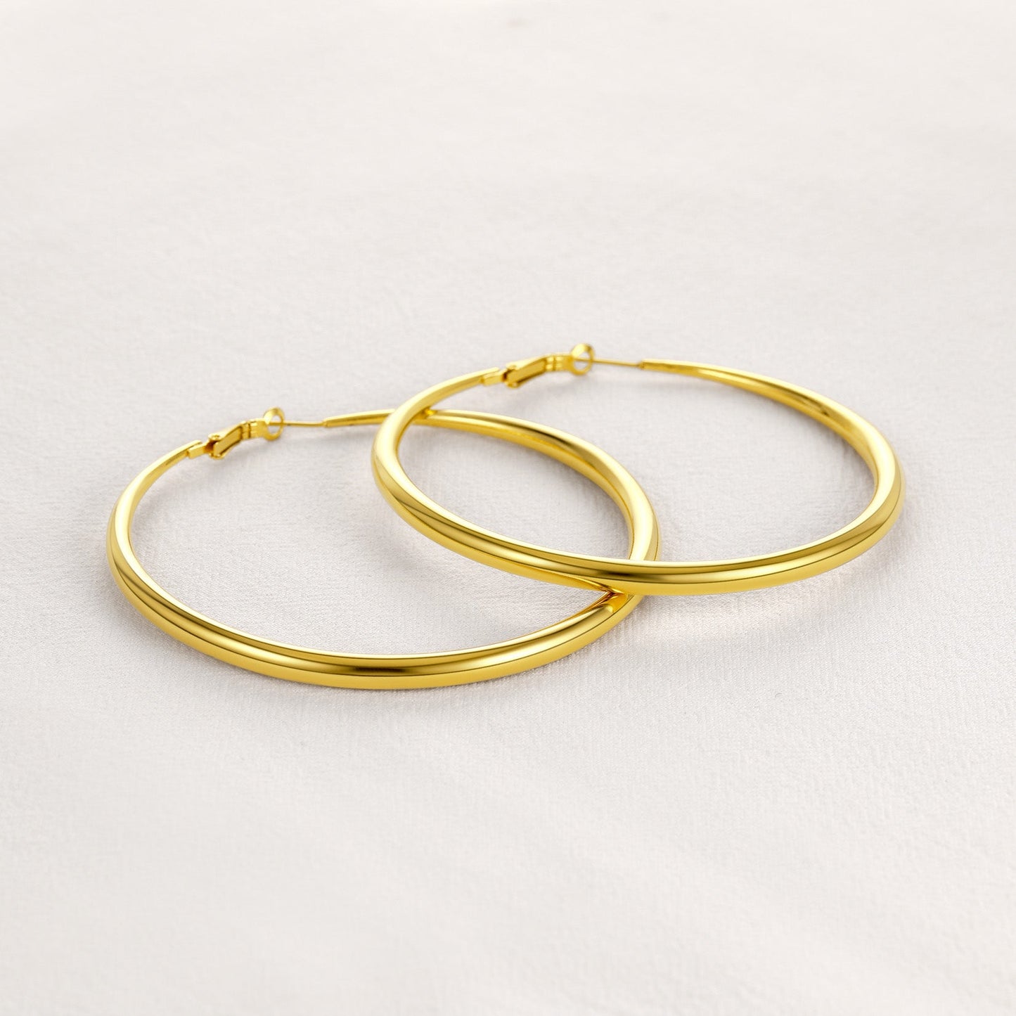 40/60/80mm Simple Thin Hoop Earrings for
