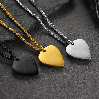 Punk Skull Guitar Pick Pendant Necklace for