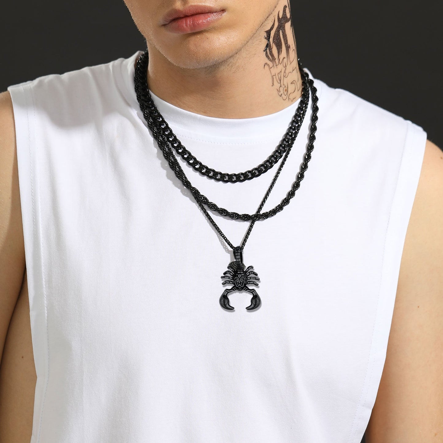 Celtic Knot Scorpion Pendant Necklace for