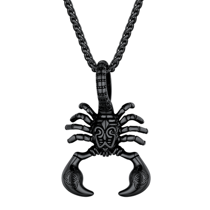 Celtic Knot Scorpion Pendant Necklace for