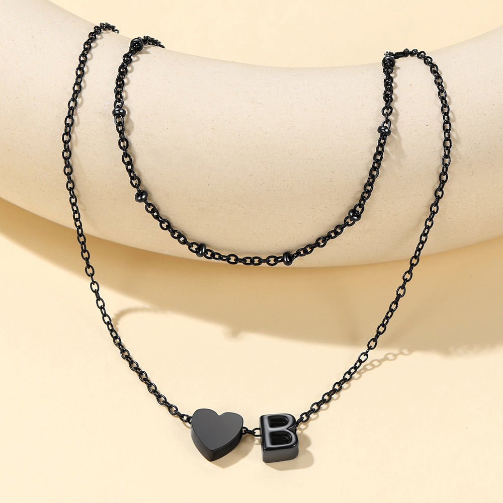 Initial Heart Layered Anklet With Heart for
