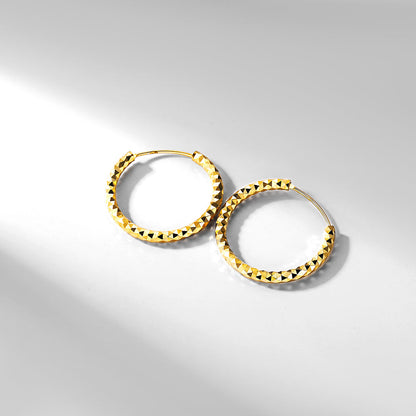 925 Sterling Silver 30/50/70mm Simple Hoop Earrings for