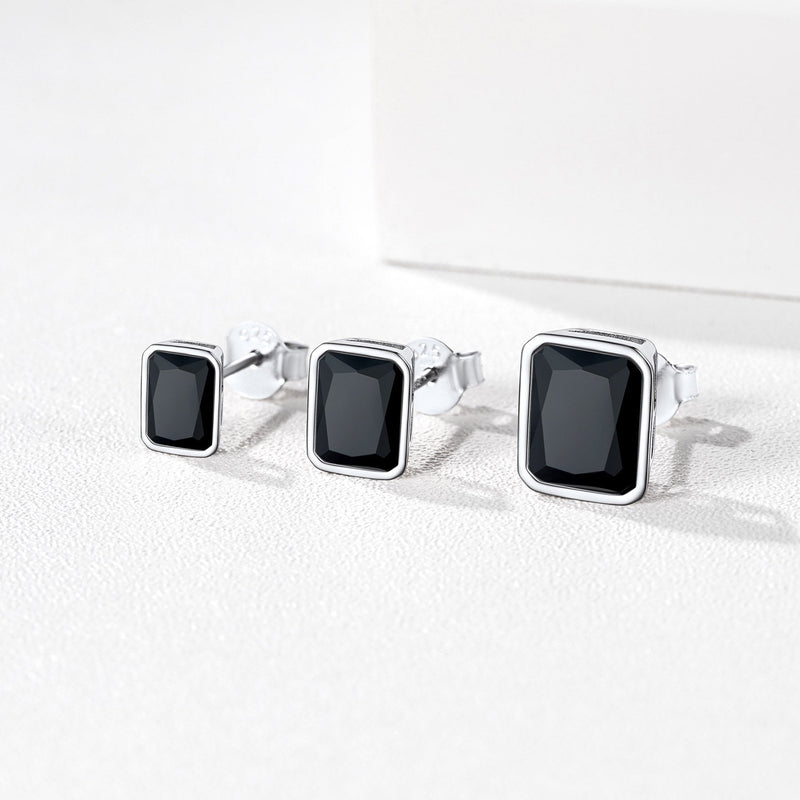 Flash Sterling Silver Stud Earrings for