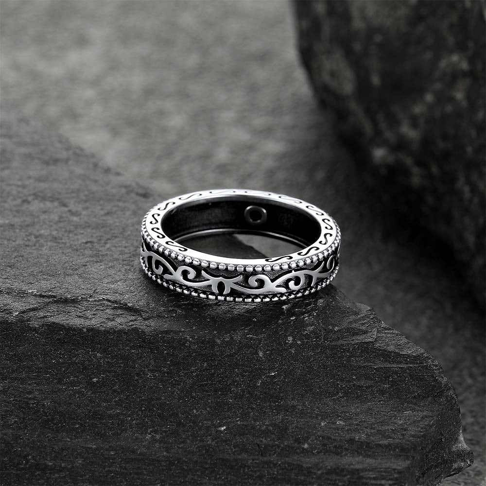 Sterling Silver Black Onyx Celtic Ring for