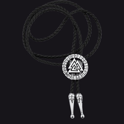 Viking Valknut Bolo Tie for