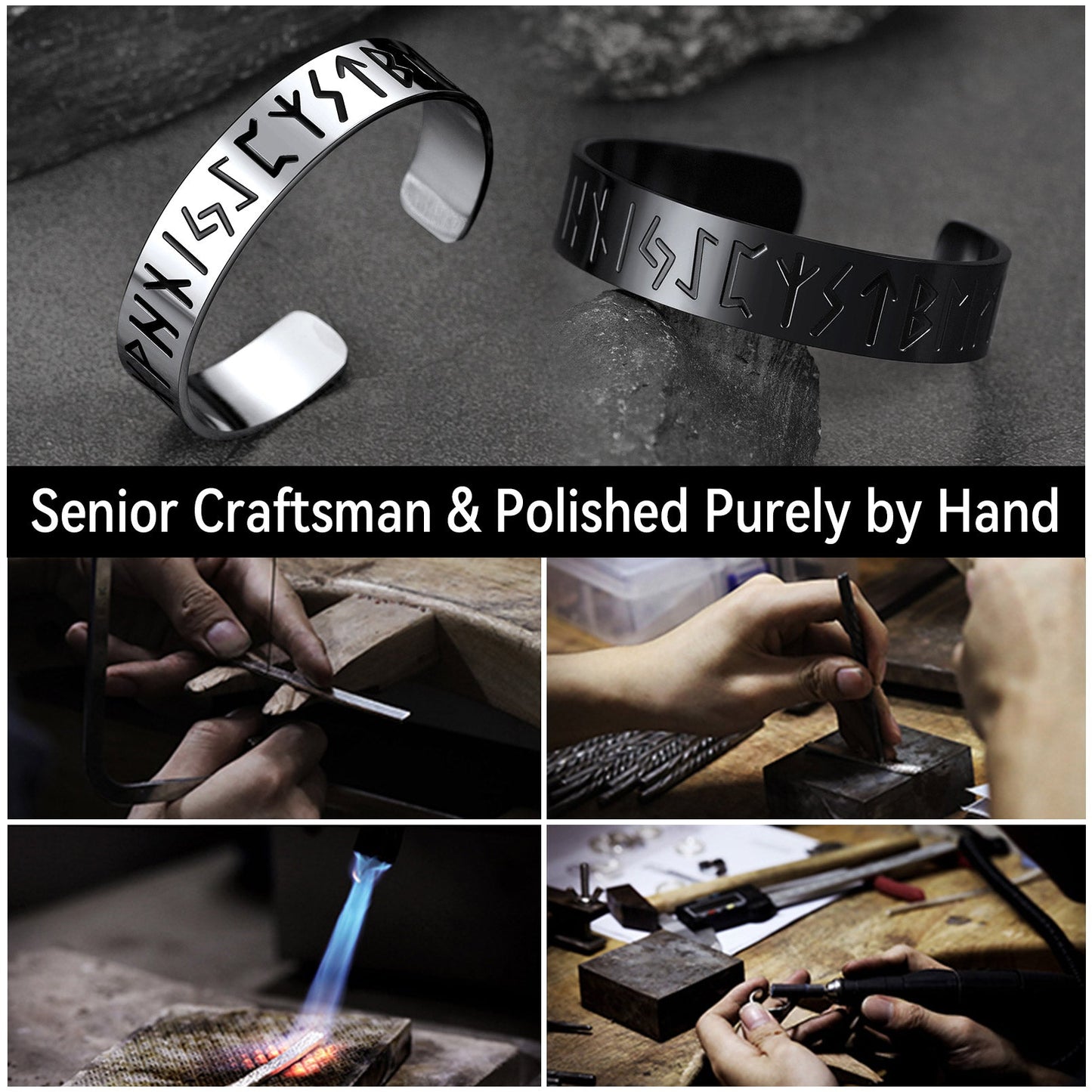 Viking Cuff Bangle Bracelet for