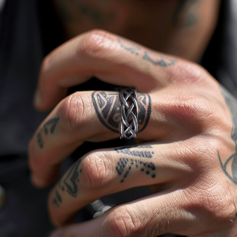 Irish Celtic Knot Band Ring Stainless Steel for