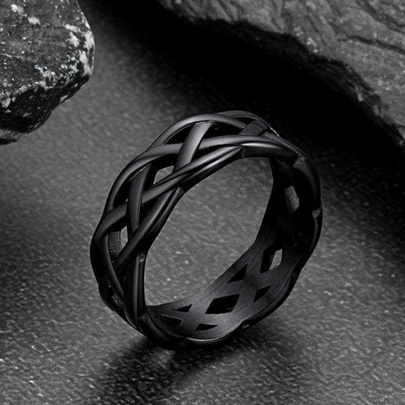 Irish Celtic Knot Band Ring Stainless Steel for