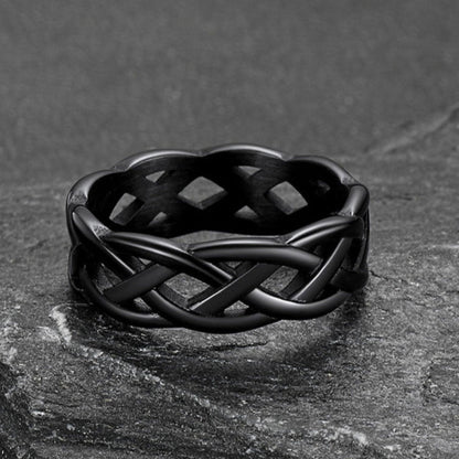 Irish Celtic Knot Band Ring Stainless Steel for
