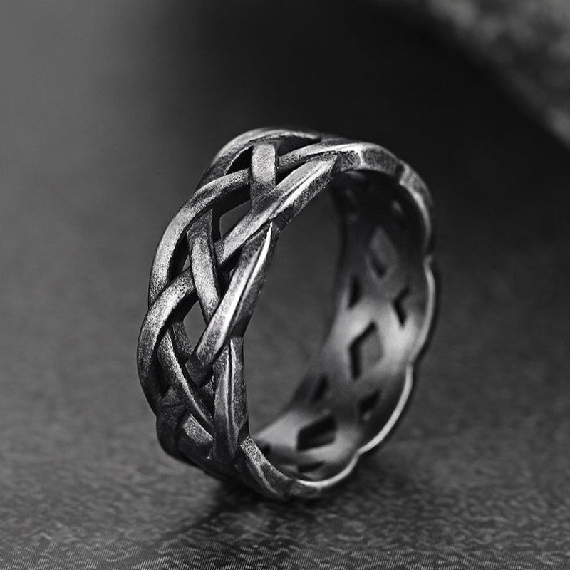 Irish Celtic Knot Band Ring Stainless Steel for