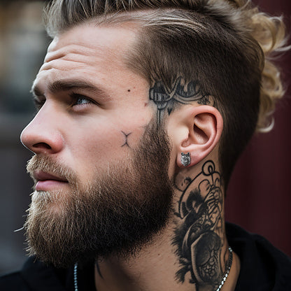 Norse Viking Wolf Stud Earrings for
