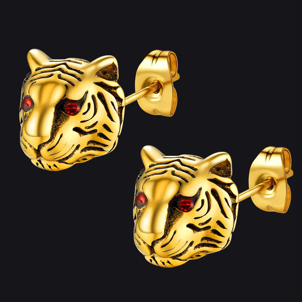 Flash Tiger Stud Earrings for