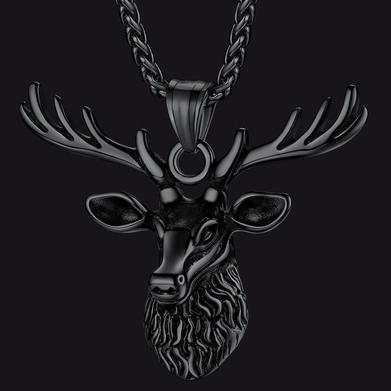 Viking Deer Necklace Pendant for