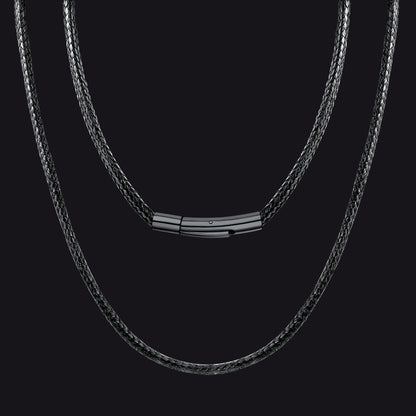 Braided Leather Cord Chain Wax Rope Necklace for 2mm/3mm