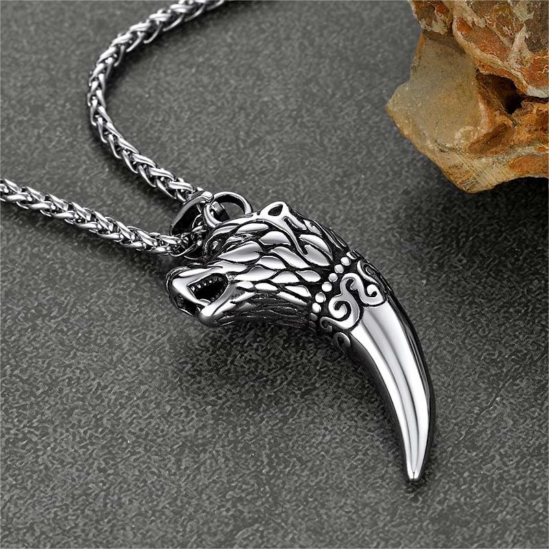 Viking Wolf Tooth Necklace for