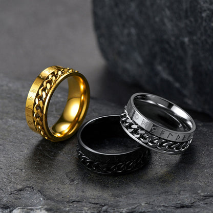 Viking Spinner Fidget Anxiety Ring for