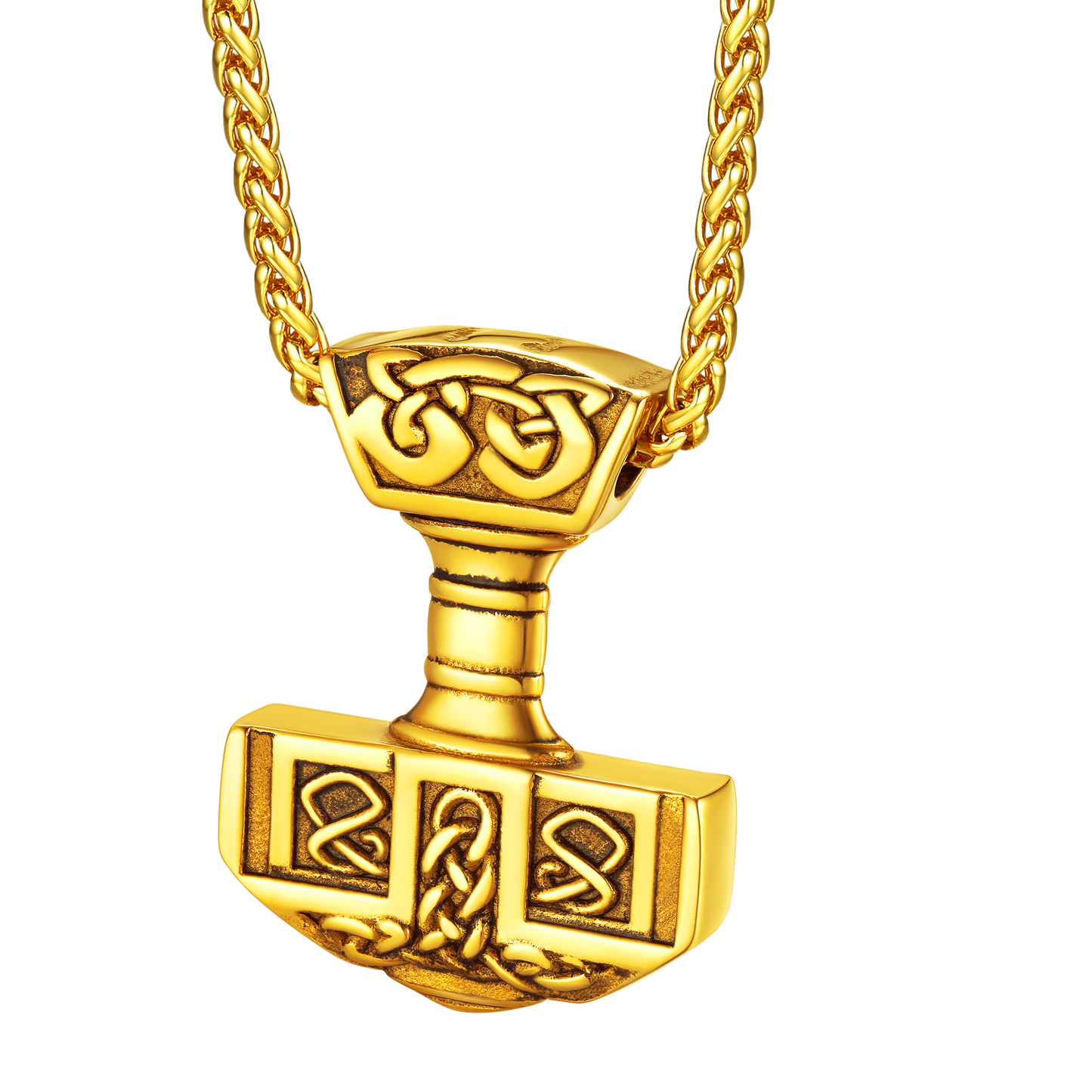 Faithheart Norse Viking Thor's Hammer Necklace Mjolnir Pendant for