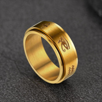 Egyptian Eye of Horus Spinning Fidget Anxiety Ring