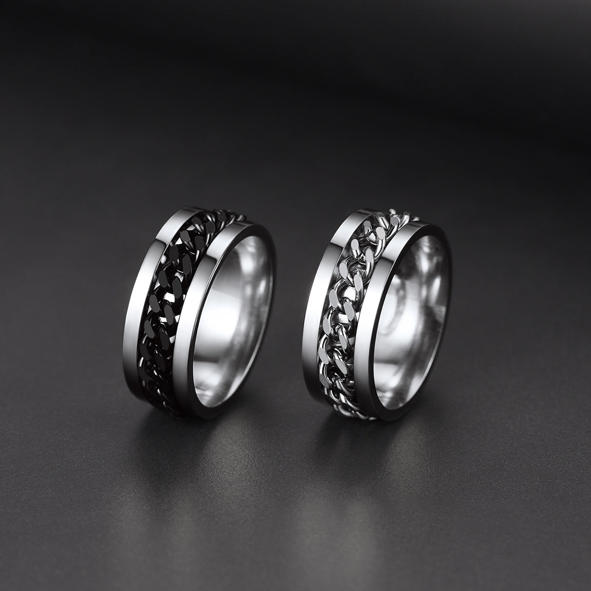 Cuban Chain Fidget Ring for Anxiety