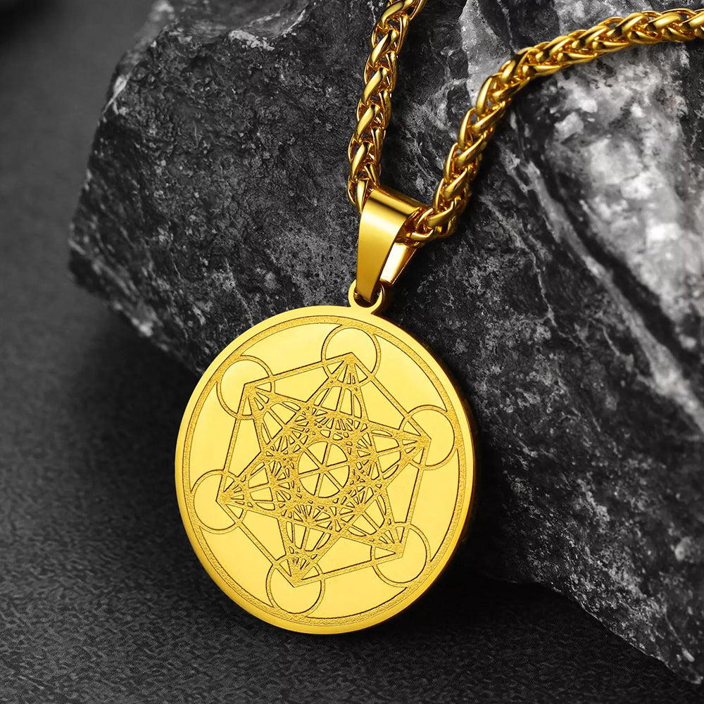 Metatron's Cube Pendant Necklace Spirtual Necklace for