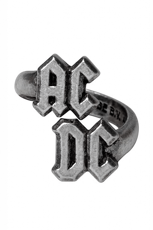 Ac/dc Band Wrap Ring - Pewter Gothic Accessory