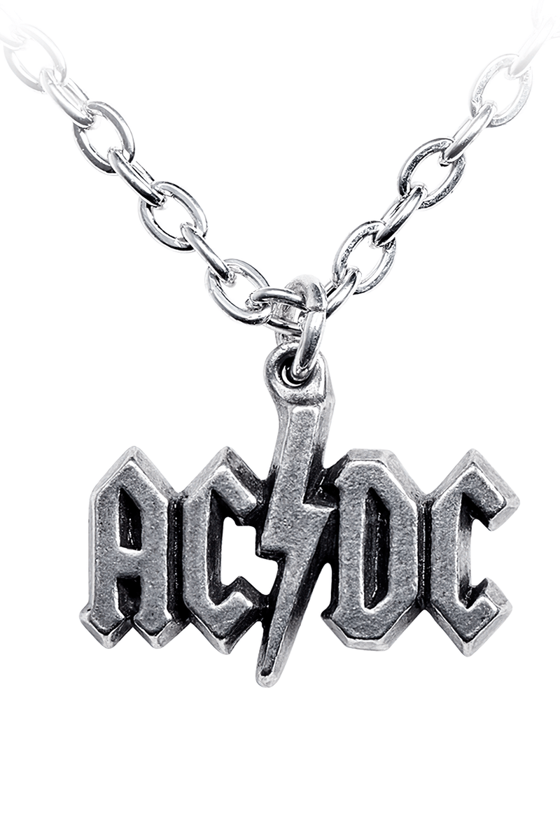 Ac/dc Rock Band Pendant With Lightning Logo