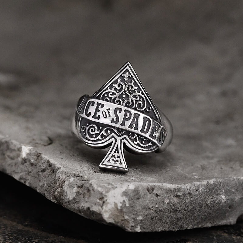 Ace of Spades Stainless Steel Ring