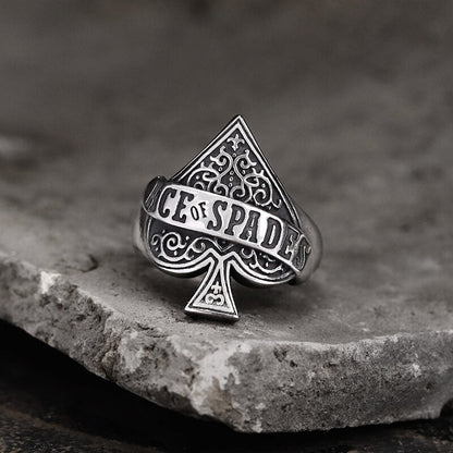Ace of Spades Stainless Steel Ring