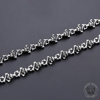 Ace of Spades Sterling Silver Skull Necklace