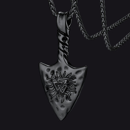 Flash Viking Gungnir Necklace With Valknut Amulet Jewelry for