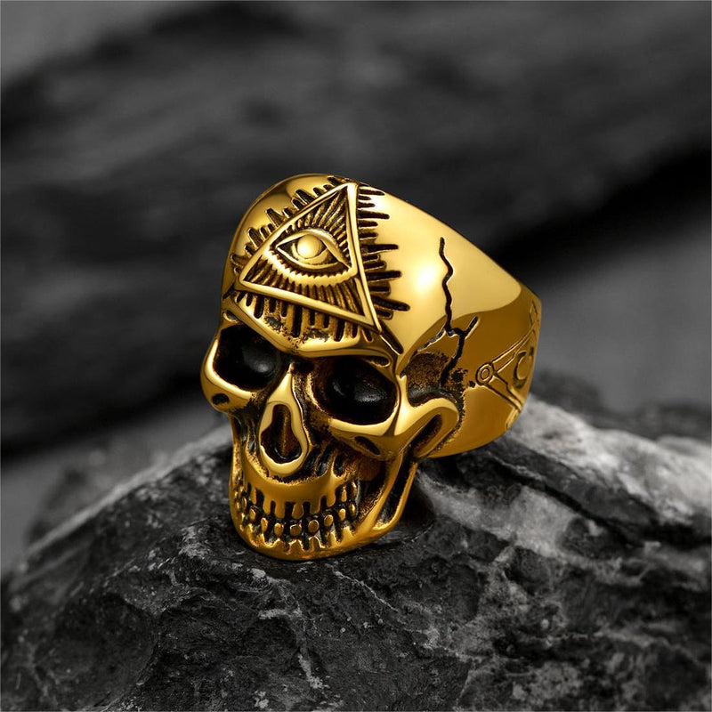 Eye of Providence Skull Ring for