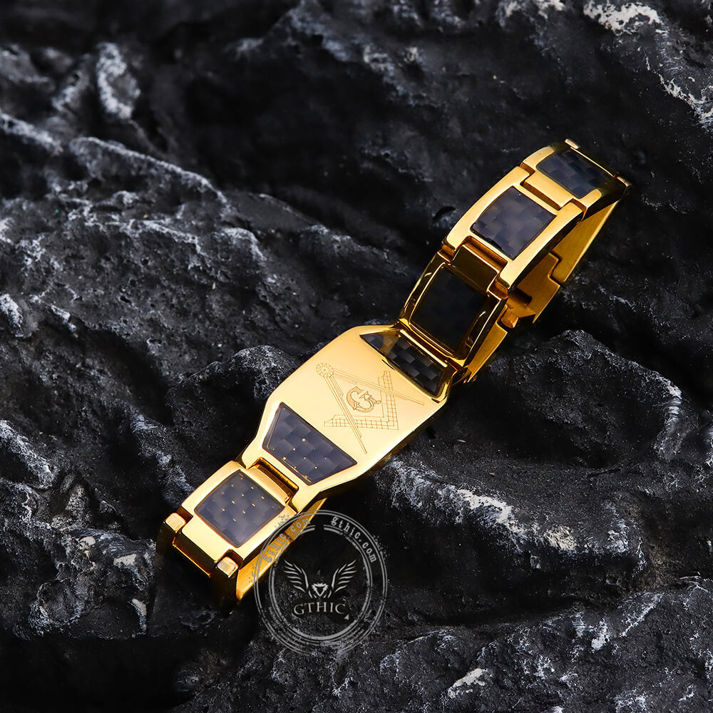 Ag Fiber Germanium Stone Stainless Steel Bracelet