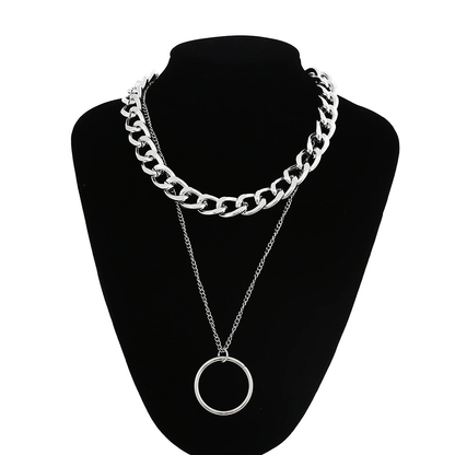 Alternative Style Padlock Pendant / Punk Necklace Chain Lock
