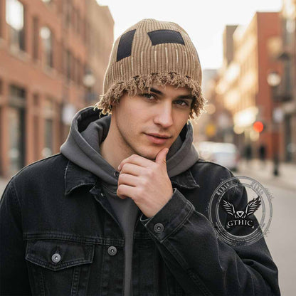 American Street Patch Design Ripped Beggar Hat