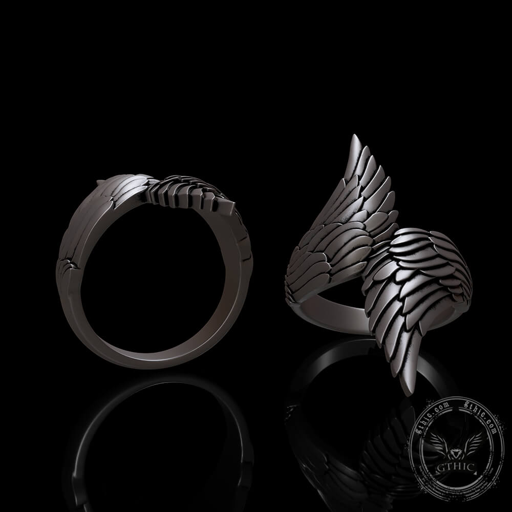 Angel Descends Sterling Silver Ring