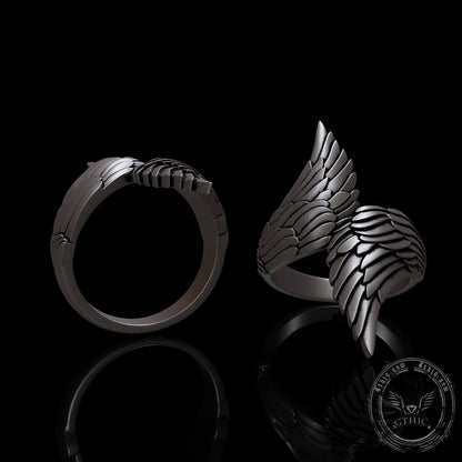 Angel Descends Sterling Silver Ring